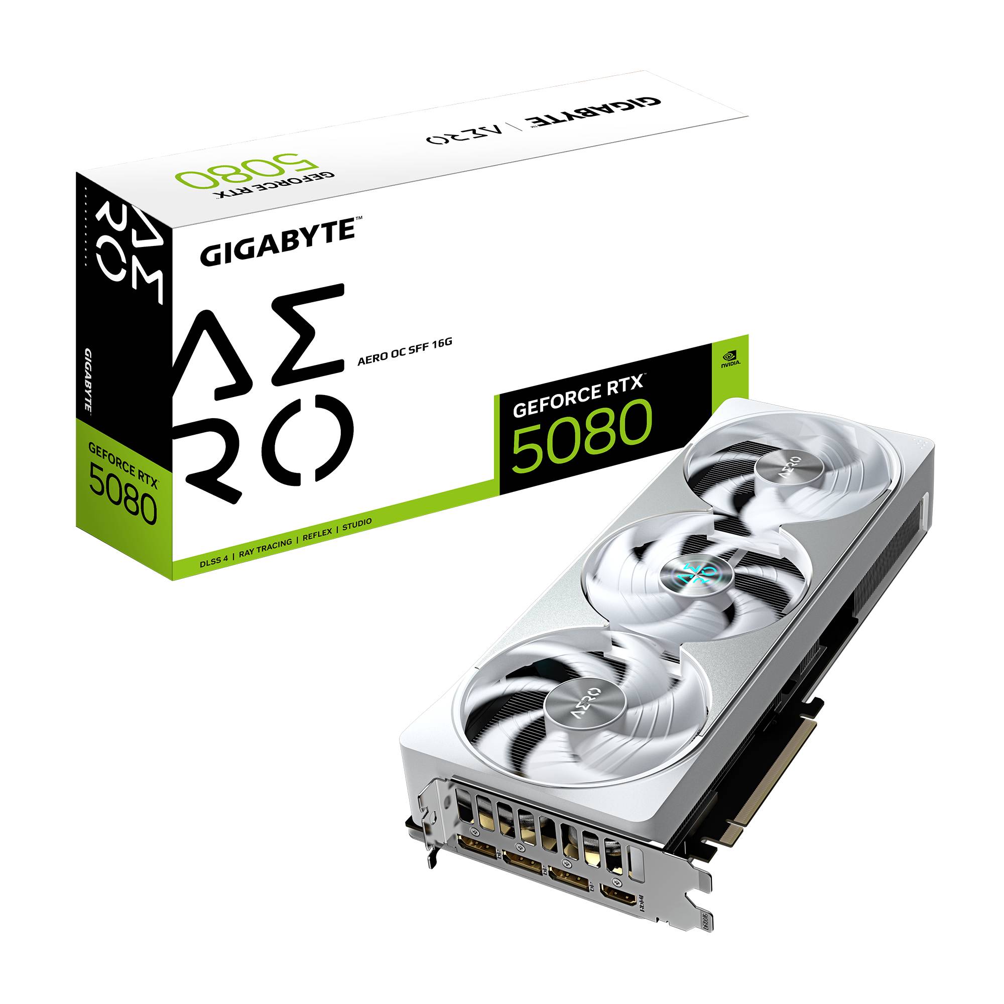 Tarjeta de Video GIGABYTE GV-N5080AERO OC-16GD Procesamiento de gráficos GeForce RTX™ 5080 - Tarjeta de Video GIGABYTE GV-N5080AERO OC-16GD Procesamiento de gráficos GeForce RTX™ 5080 -